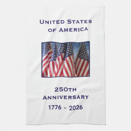 Paño De Cocina 250th Anniversary USA Patriotic American Flags