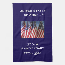 Paño De Cocina 250th Anniversary USA Patriotic American Flags