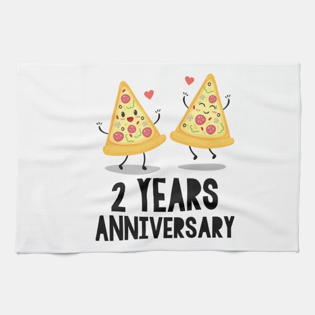 Paño De Cocina 2.º aniversario 2 años (Horizontal)