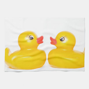 Paño De Cocina 2 patos de goma en amor