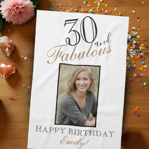 Paño De Cocina 30 y Fabulous Elegant 30th Birthday Photo