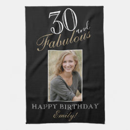 Paño De Cocina 30 y Fabulous Elegant 30th Birthday Photo