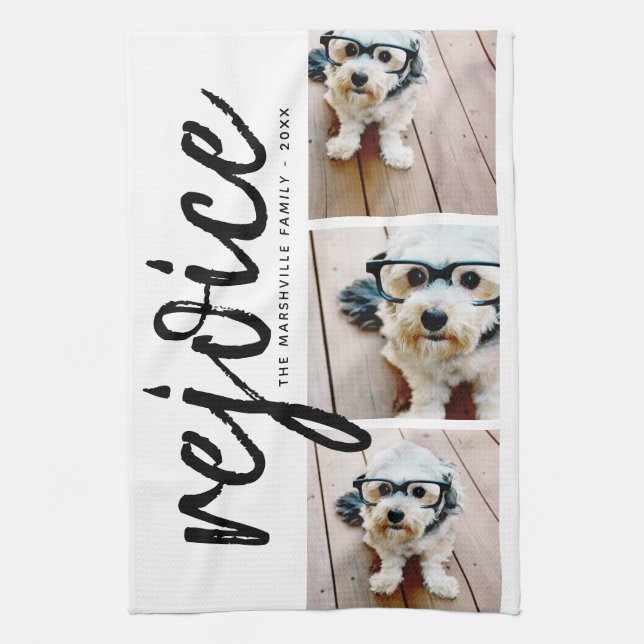 Paño De Cocina 3 Collage de fotos - Feliz Navidad (Vertical)