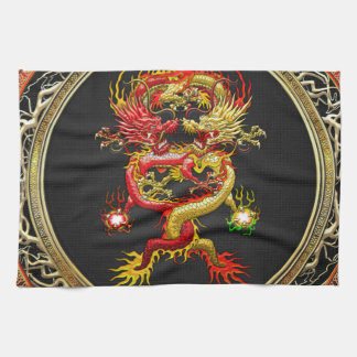 Paño De Cocina [400] Dragones rojos y amarillos