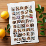 Paño De Cocina 40 Collage de fotos - 4 Filas 10 Columnas - Nombre<br><div class="desc">Este moderno diseño fiesta de collage incluye un lugar para cuarenta fotos o personajes destacados. El texto opcional del guión de la parte inferior se puede utilizar para nombres, eventos, fechas y más! Si necesita ajustar la ilustración o cambiar el color de fondo, haga clic en el botón personalizar y...</div>