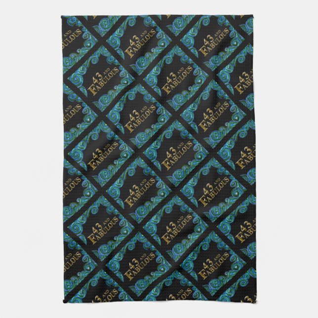 Paño De Cocina 43 cumpleaños (Vertical)