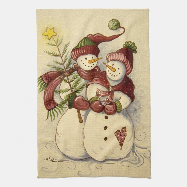 Paño De Cocina 4924 Navidades de nieve (Vertical)