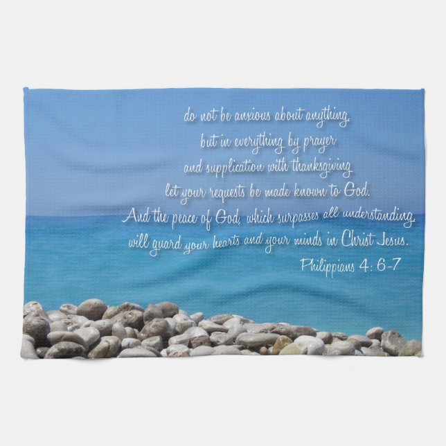 Paño De Cocina 4:6 de los filipenses - 7 (Horizontal)