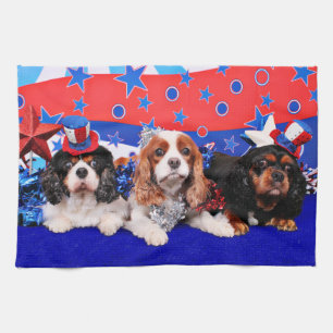 Paño De Cocina 4 de julio - Cavaliers - amapola SweetPea de Rosie