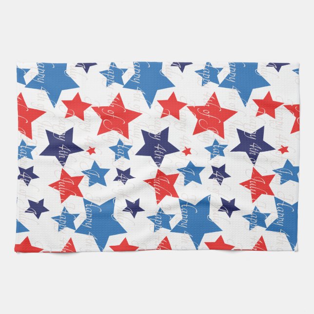 Paño De Cocina 4 de julio Día de la Independencia (Horizontal)