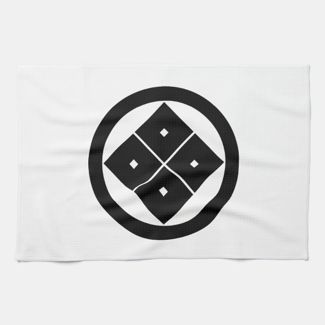 Paño De Cocina 4 ojos cuadrados inclinados en círculo (Horizontal)