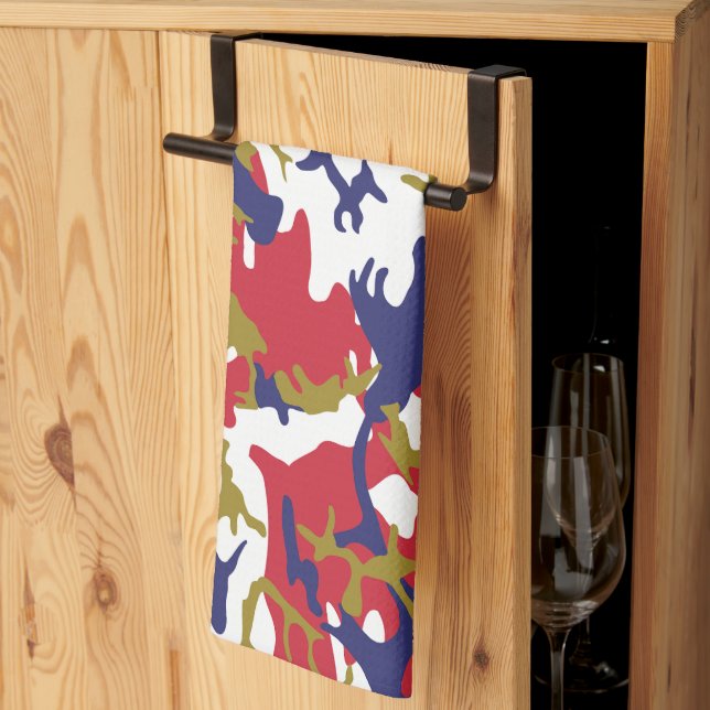 Paño De Cocina 4th of July, Independence day, Camouflage Gold (Pliegue de tercios)