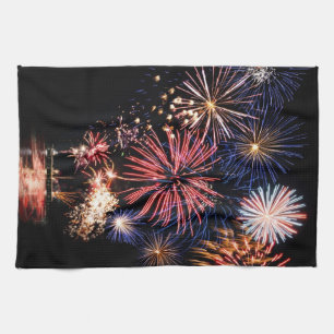 Paño De Cocina 4to enrrollado de los fuegos artificiales de julio
