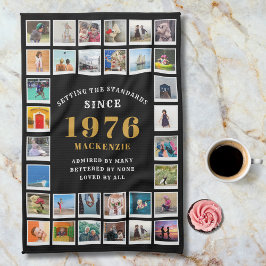 Paño De Cocina 50th Birthday 1976 Family Memories Photo Collage