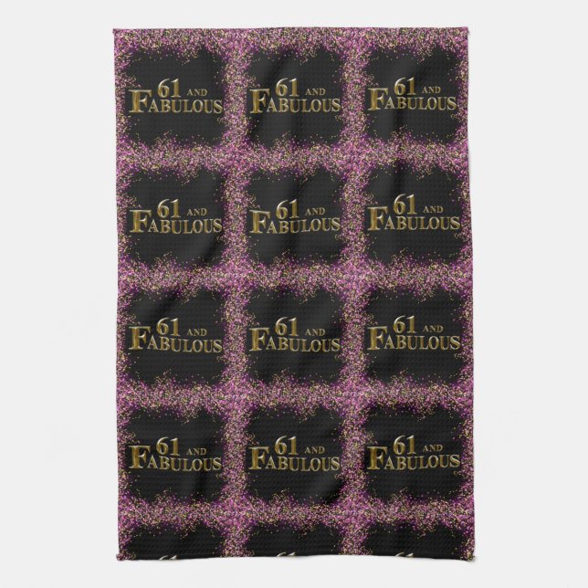 Paño De Cocina 61 cumpleaños (Vertical)