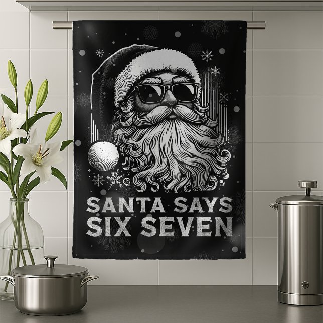Paño De Cocina 67 Meme Funny Santa Says Six Seven Christmas (Subido por el creador)