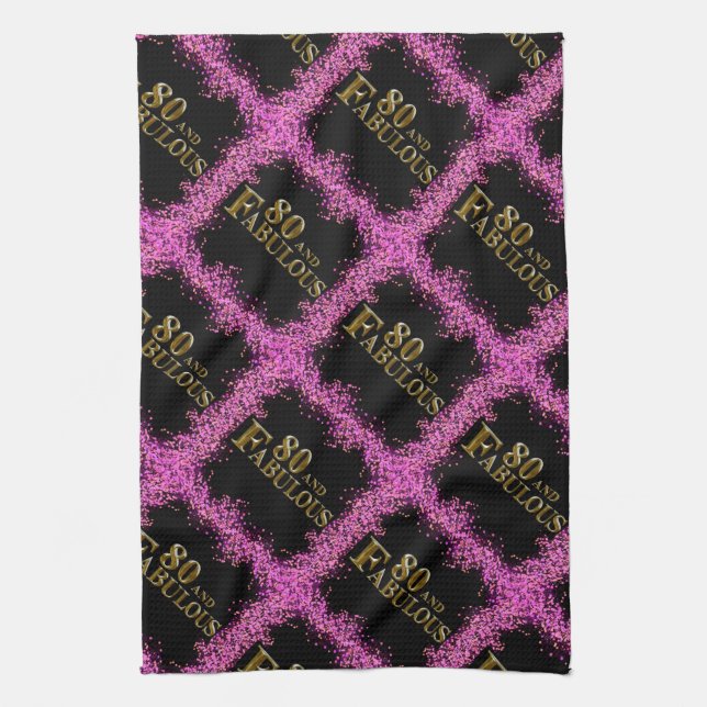 Paño De Cocina 80 cumpleaños (Vertical)