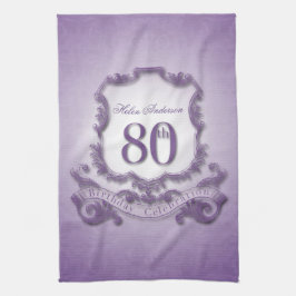 Paño De Cocina 80.o Cumpleaños K. personalizado celebración Towel