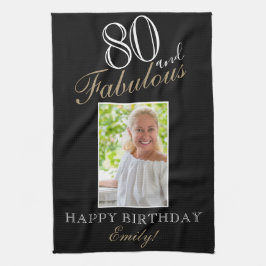 Paño De Cocina 80 y Fabulous Elegant 80th Birthday Photo