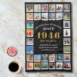 Paño De Cocina 80th Birthday Family Memories Photo Collage 
