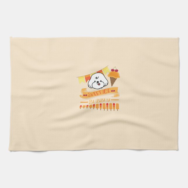 Paño De Cocina a bubong le encanta el helado (Horizontal)