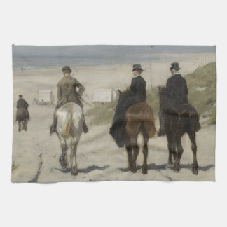 Paño De Cocina A caballo paseo a lo largo del Bello Artes de la