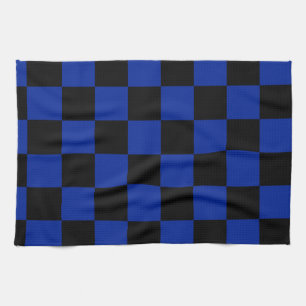 Paño De Cocina A cuadros - azul negro e imperial