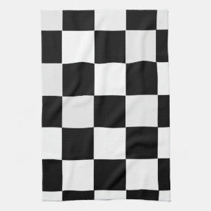 Paño De Cocina A cuadros blanco y negro