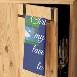 Paño De Cocina A Flock of Seven Swans-A-Swimming