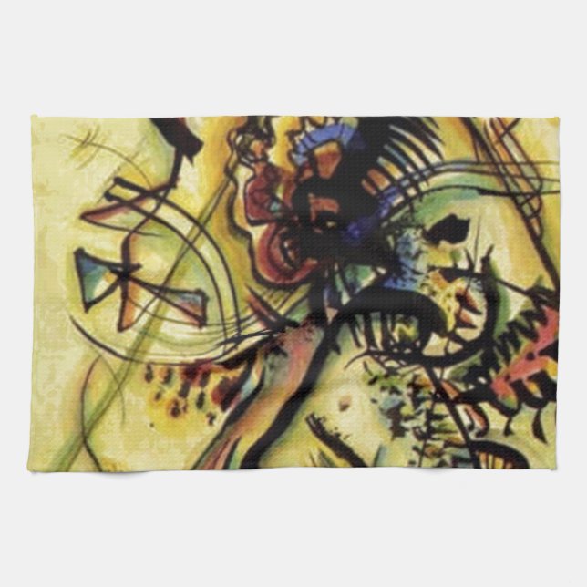 Paño De Cocina A la voz desconocida de Kandinsky (Horizontal)