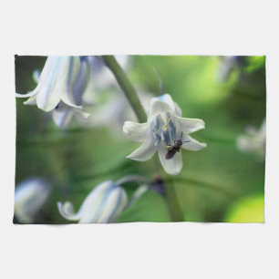 Paño De Cocina Abeja En Flor Azul Cierre 