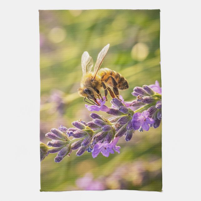 Paño De Cocina Abeja en lavanda (Vertical)