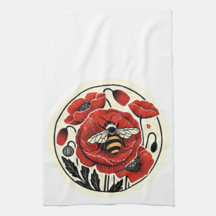Paño De Cocina Abeja roja