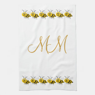 Paño De Cocina Abejas monogramadas