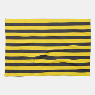 Paño De Cocina Abejorro Negro Amarillo Líneas Horizontales Abejor