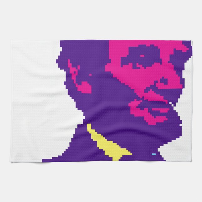 Paño De Cocina Abraham Lincoln Pixelated (Horizontal)