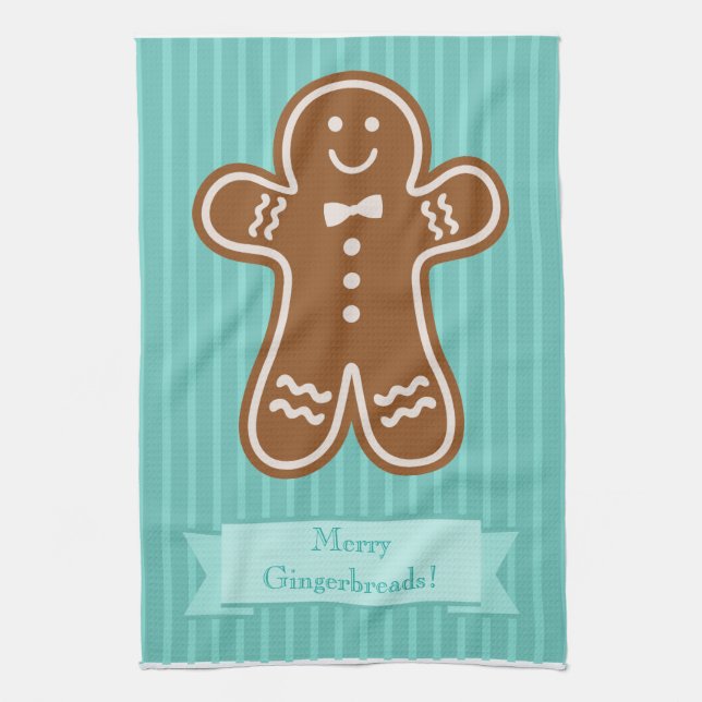 Paño De Cocina Abrazos del pan de jengibre (Vertical)