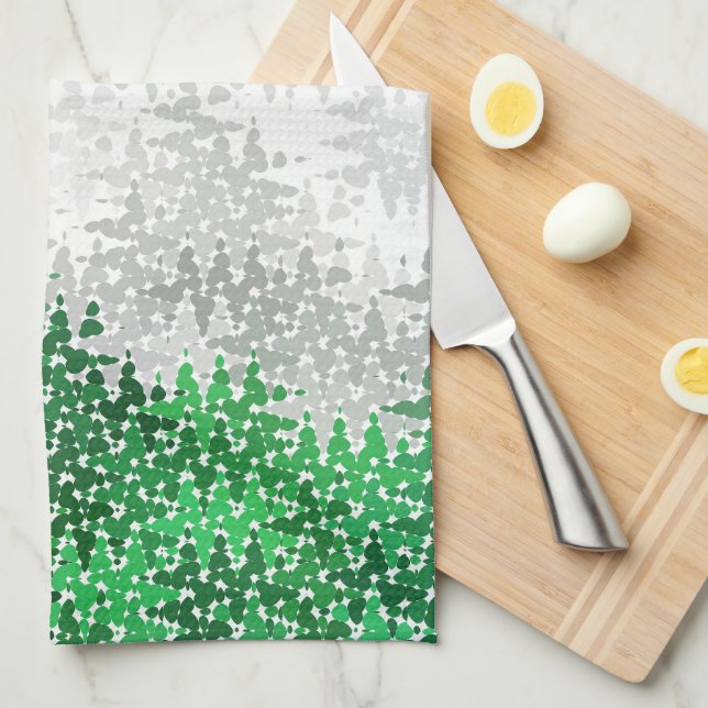 Paño De Cocina Abstract Grayromantic  Pride Flag (Doblado Cuarto)