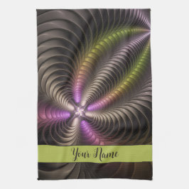 Paño De Cocina Abstract Shiny Trippy Colorous 3D Fractal Name