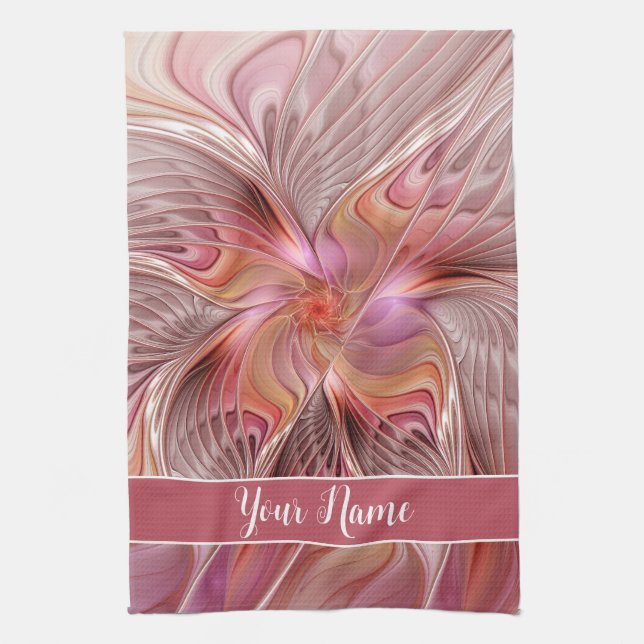 Paño De Cocina Abstracto mariposa colorida Fantasía nombre fracta (Vertical)