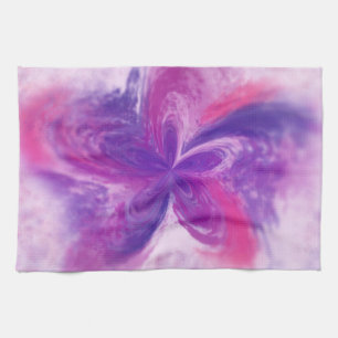 Paño De Cocina Abstracto Pintado Fantasía Flor acuarela