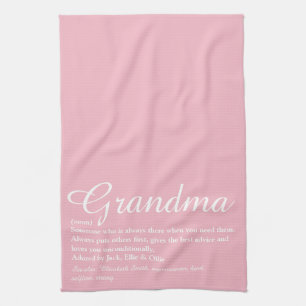 Paño De Cocina Abuela, Definición de Abuela Script Rosa