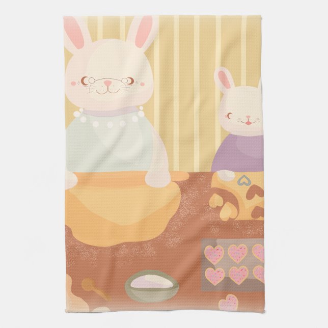 Paño De Cocina Abuela Horneando Galletas (Vertical)