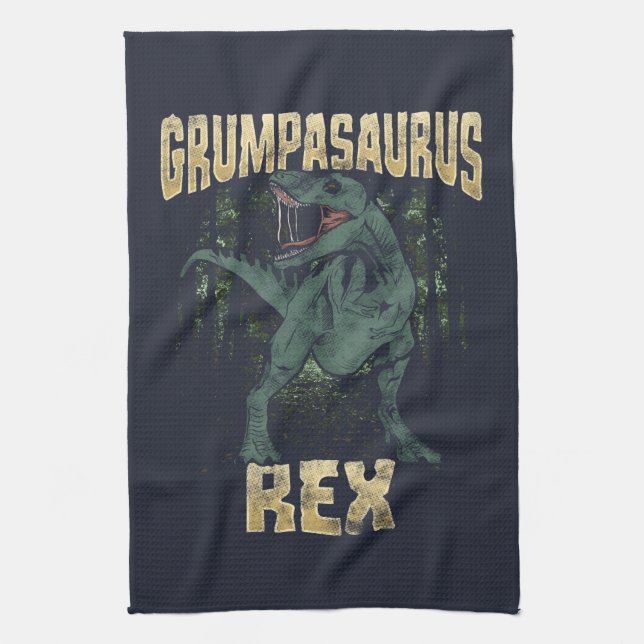 Paño De Cocina Abuelo Grumpasauro Rex Dinosaur T Rex (Vertical)