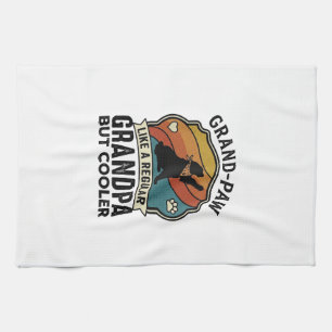 Paño De Cocina Abuelo Pata Abuelo Perro Retro Atardecer Bandana_1