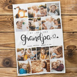 Paño De Cocina Abuelo te amamos corazón Collage de fotos moderno<br><div class="desc">¡Te queremos abuelo! Pequeña y moderna toalla de cocina de colección de fotos de la familia de personalizados para mostrar a la abuela lo mucho que le encanta. Nos encanta este diseño de escritura con letras a mano con un corazón floreciente, lo que hace de esto un sincero regalo de...</div>