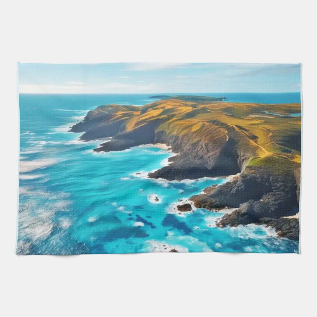 Paño De Cocina Acantilados oceánicos: costa salvaje (Horizontal)