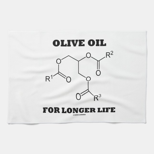 Paño De Cocina Aceite De Oliva Durante Más Tiempo (Molécula) (Horizontal)