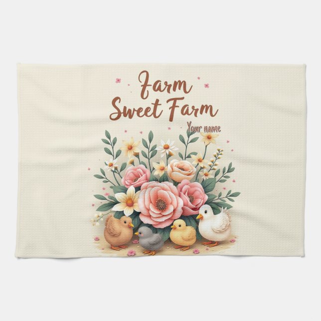 Paño De Cocina Acento personalizado de granjas (Horizontal)
