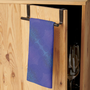 Paño De Cocina Aceptación   Medallones Blue Indigo Violet Boho